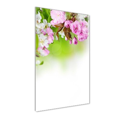 Quadro vetro acrilico verticale Fiori primaverili