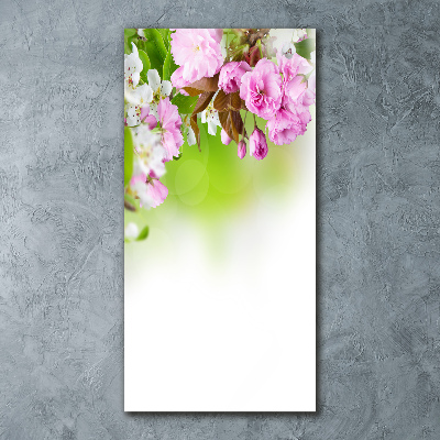 Quadro vetro acrilico verticale Fiori primaverili