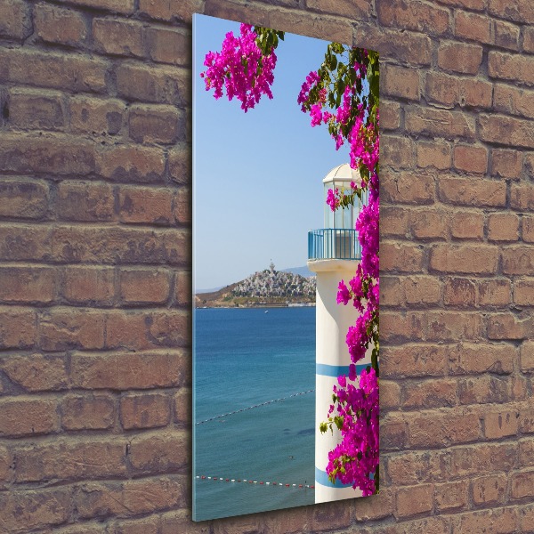 Quadro stampa su vetro acrilico verticale Faro