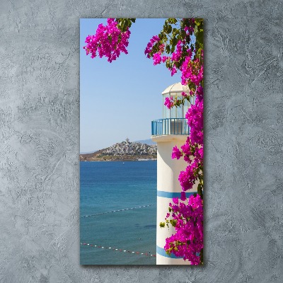 Quadro stampa su vetro acrilico verticale Faro