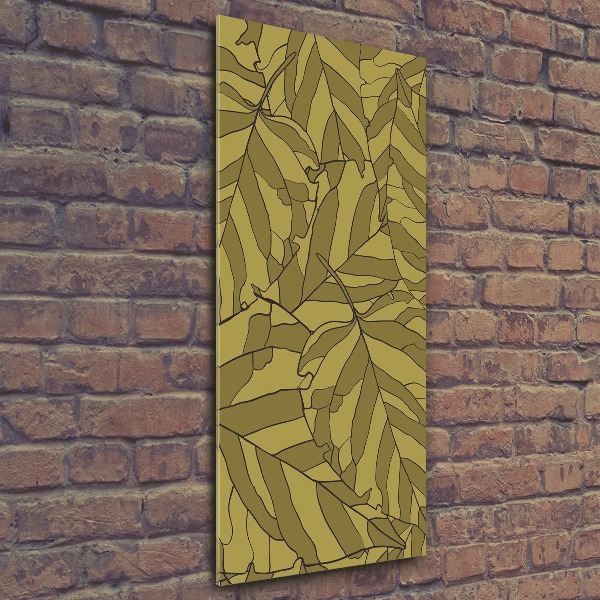 Quadro acrilico verticale Foglie