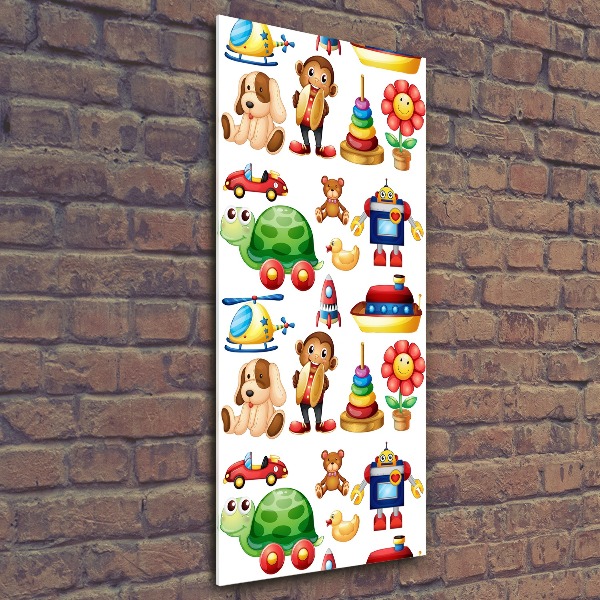 Quadro stampa su vetro acrilico verticale Giocattoli