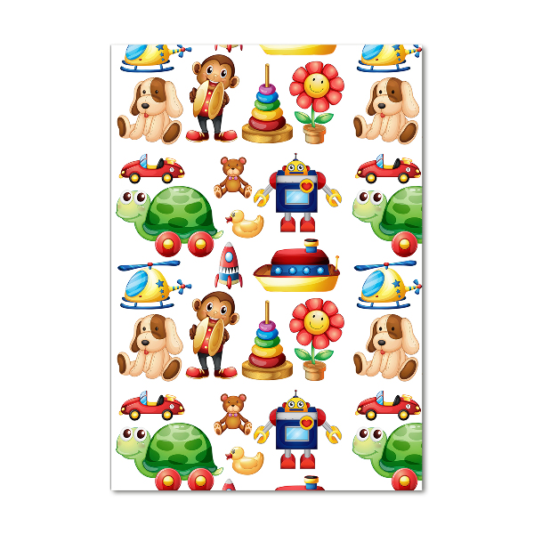 Quadro stampa su vetro acrilico verticale Giocattoli