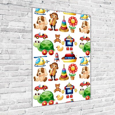 Quadro stampa su vetro acrilico verticale Giocattoli