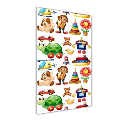 Quadro stampa su vetro acrilico verticale Giocattoli