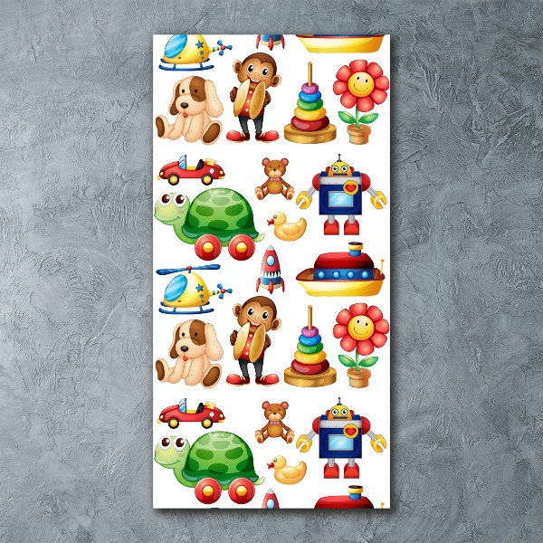 Quadro stampa su vetro acrilico verticale Giocattoli