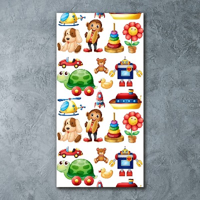 Quadro stampa su vetro acrilico verticale Giocattoli