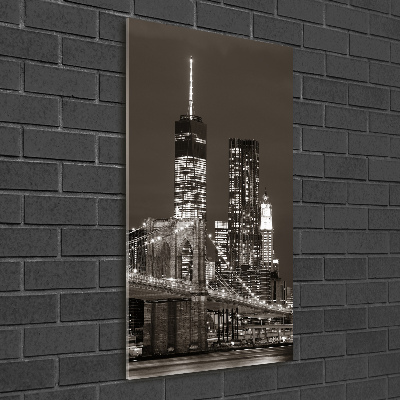 Quadro acrilico verticale Manhattan, New York
