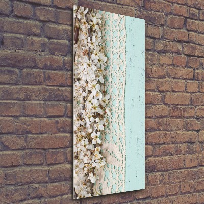 Quadro stampa su vetro acrilico verticale Fiori di ciliegio