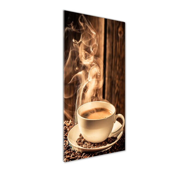 Quadro in vetro acrilico verticale Caffè aromatico