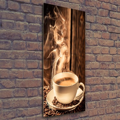 Quadro in vetro acrilico verticale Caffè aromatico