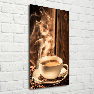 Quadro in vetro acrilico verticale Caffè aromatico
