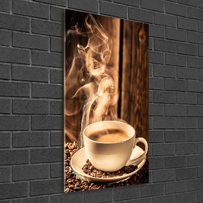 Quadro in vetro acrilico verticale Caffè aromatico