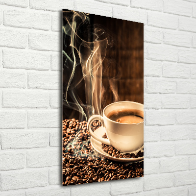 Quadro acrilico verticale Caffè aromatico