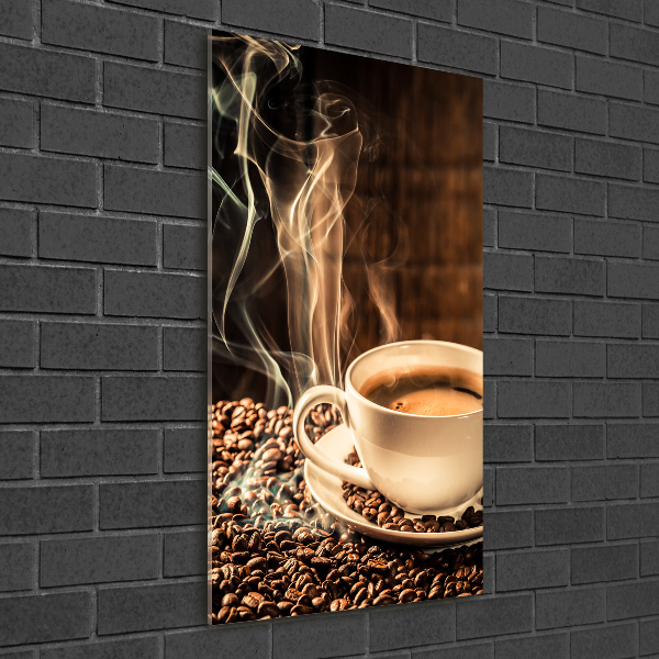 Quadro acrilico verticale Caffè aromatico