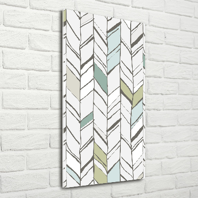 Quadro in vetro acrilico verticale Motivo a spina di pesce