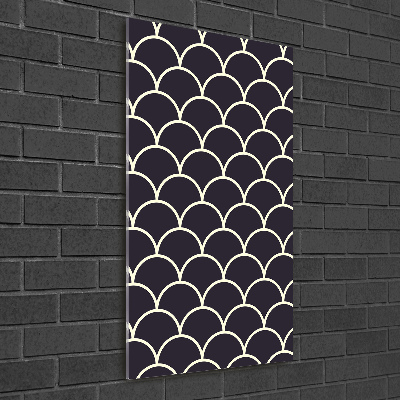 Quadro acrilico verticale Squame di pesce