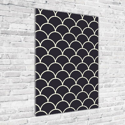 Quadro acrilico verticale Squame di pesce