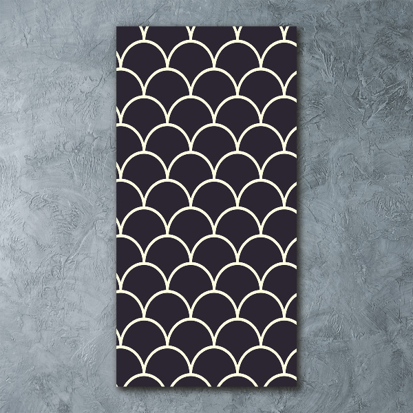Quadro acrilico verticale Squame di pesce