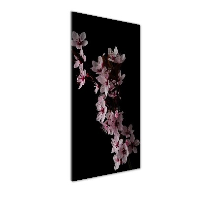Quadro in vetro acrilico verticale Fiori di ciliegio