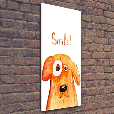 Quadro acrilico verticale Cane
