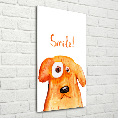 Quadro acrilico verticale Cane