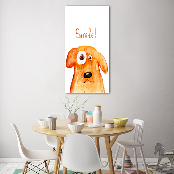 Quadro acrilico verticale Cane