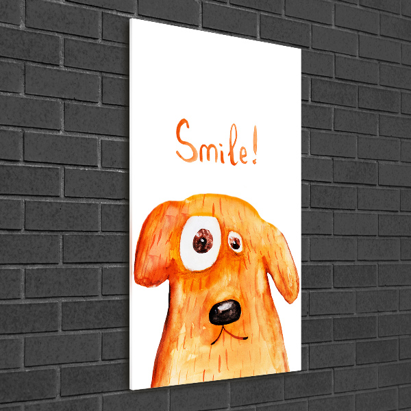 Quadro acrilico verticale Cane