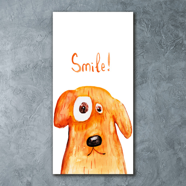 Quadro acrilico verticale Cane