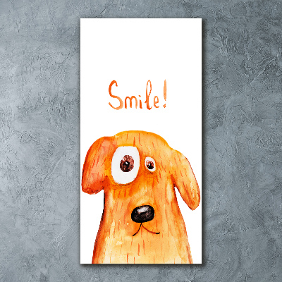 Quadro acrilico verticale Cane