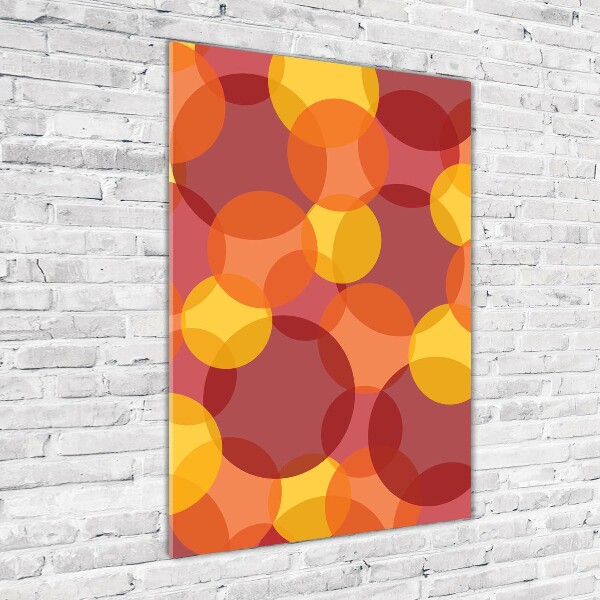 Quadro vetro acrilico verticale Cerchi colorati