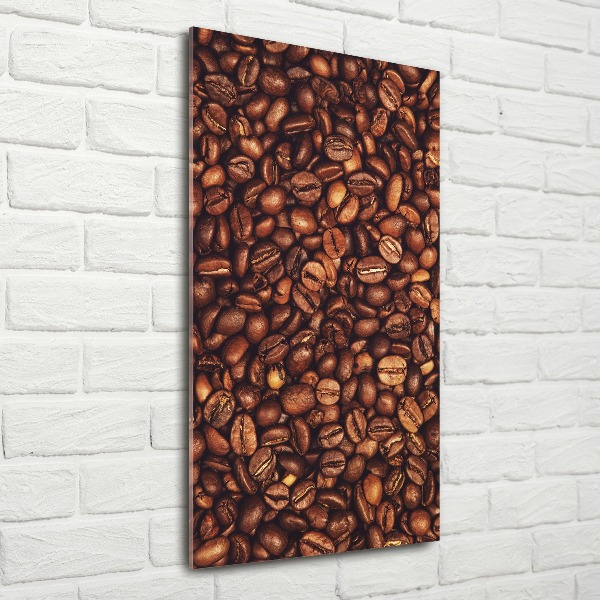 Quadro in vetro acrilico verticale Chicchi di caffè