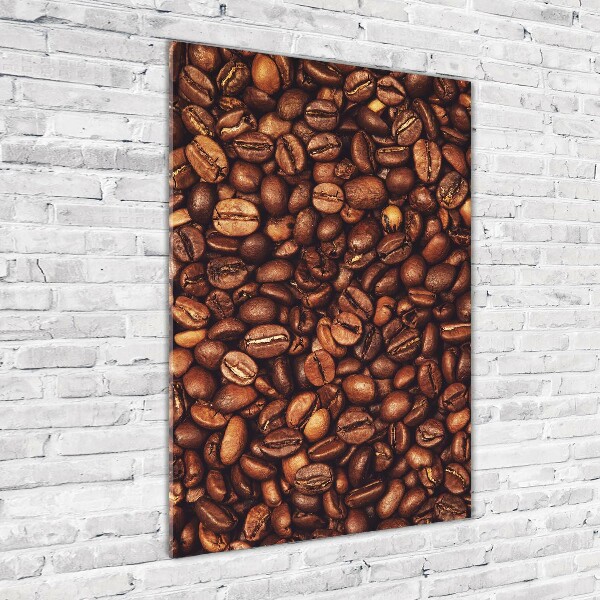 Quadro in vetro acrilico verticale Chicchi di caffè