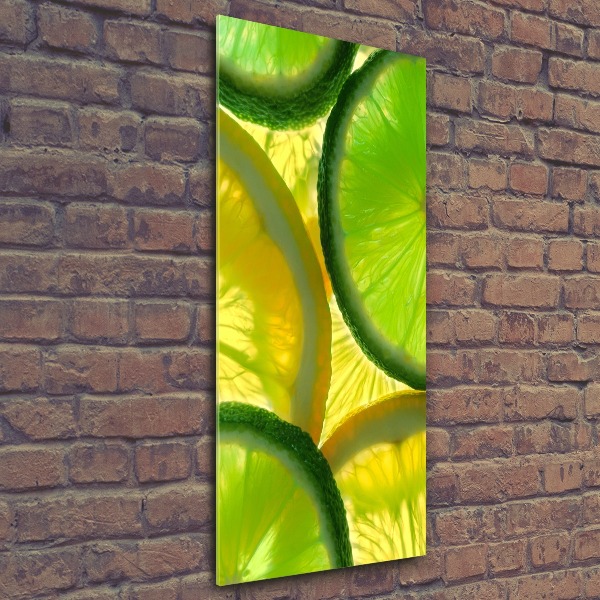 Quadro acrilico verticale Lime e limone