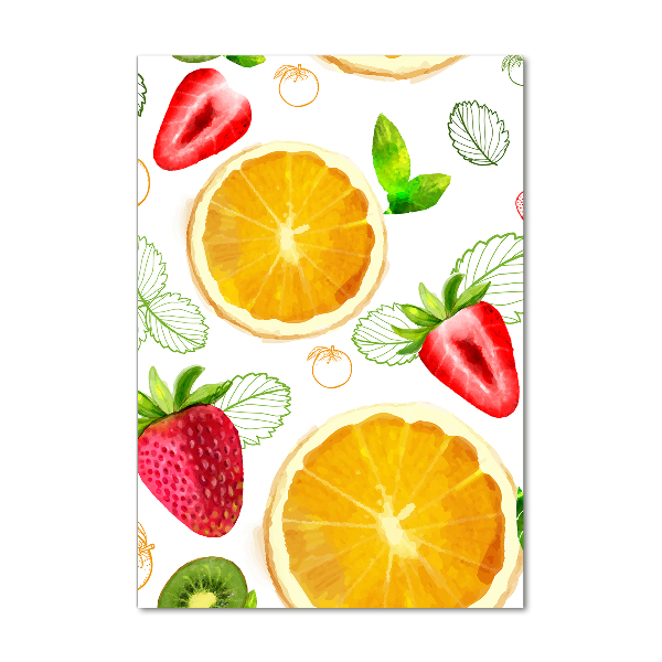 Quadro vetro acrilico verticale Frutta