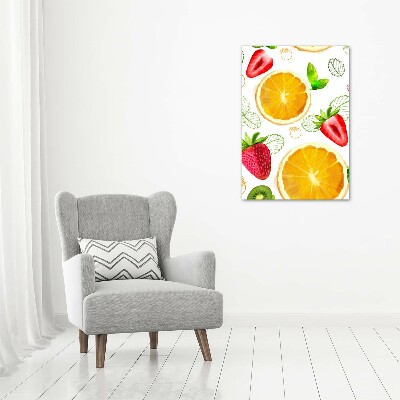 Quadro vetro acrilico verticale Frutta