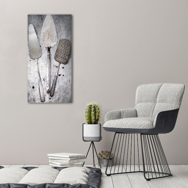 Quadro acrilico verticale Utensili in metallo
