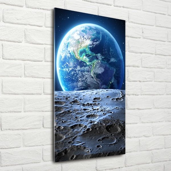 Quadro in vetro acrilico verticale Pianeta Terra
