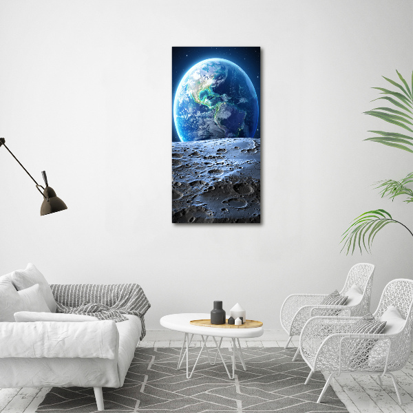 Quadro in vetro acrilico verticale Pianeta Terra