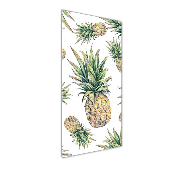 Quadro stampa su vetro acrilico verticale Ananas