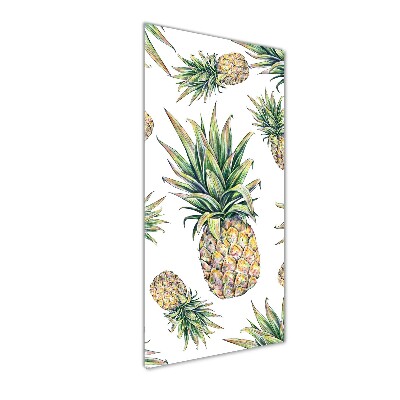 Quadro stampa su vetro acrilico verticale Ananas