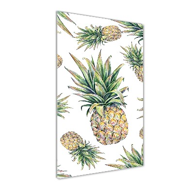 Quadro stampa su vetro acrilico verticale Ananas