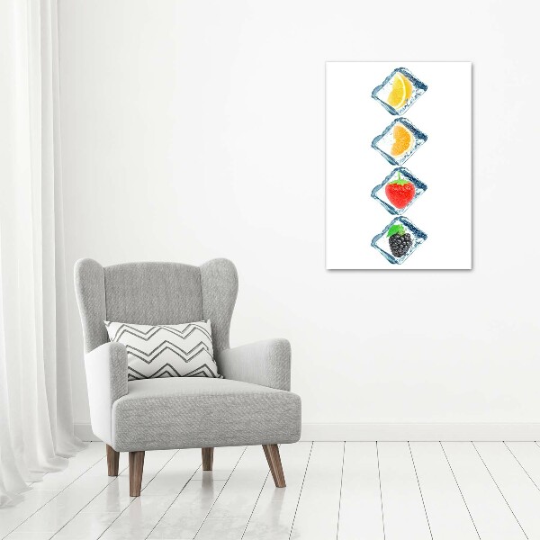 Quadro acrilico verticale Frutta e ghiaccio
