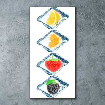 Quadro acrilico verticale Frutta e ghiaccio