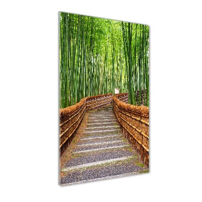 Quadro acrilico verticale Foresta di bambù