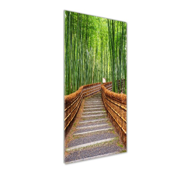 Quadro acrilico verticale Foresta di bambù