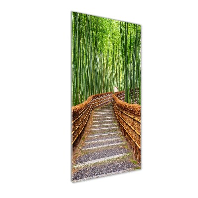 Quadro acrilico verticale Foresta di bambù