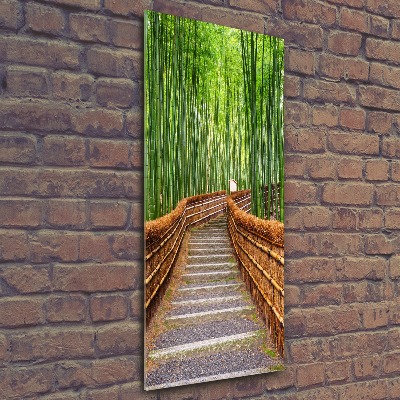 Quadro acrilico verticale Foresta di bambù