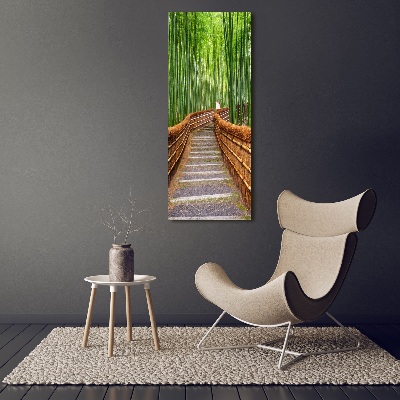 Quadro acrilico verticale Foresta di bambù