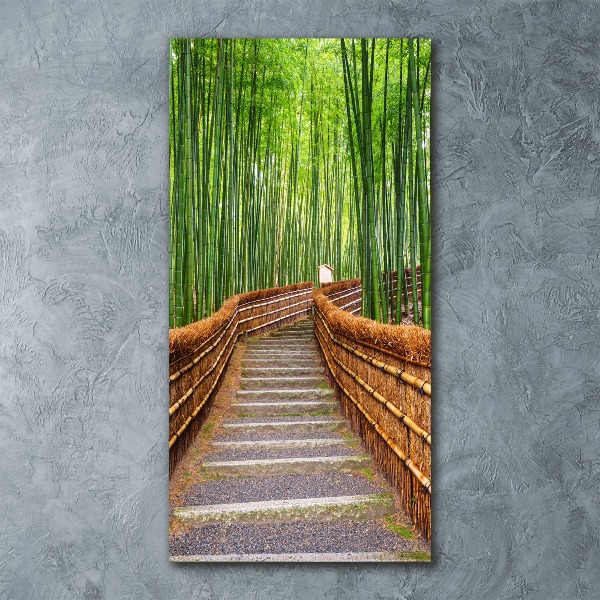 Quadro acrilico verticale Foresta di bambù